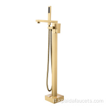 Set di rubinetti da doccia per bagno in ottone oro piovoso